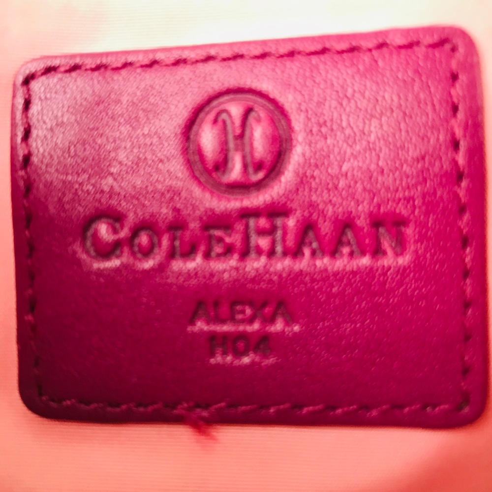 COLE HAAN ALEXA Magenta Leather Shoulder Bag - Picture 5 of 8